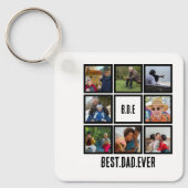 Aangepast modern BDE Beste pap ooit 8 Foto collage Sleutelhanger (Voorkant)