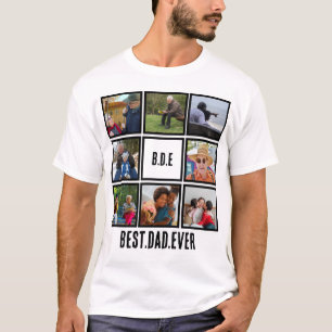 Aangepast modern BDE Beste pap ooit 8 Foto collage T-shirt