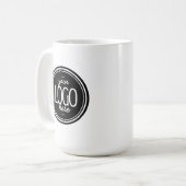 Aangepast modern bedrijfslogo merk koffie koffiemok (Voorkant links)