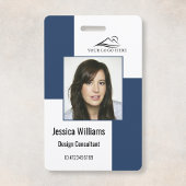 Aangepast modern bedrijfsmedewerker ID-badge blauw Badge