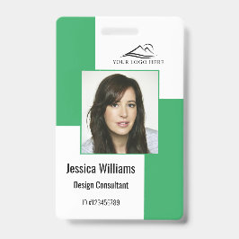 Aangepast modern bedrijfsmedewerker ID-badge groen Badge