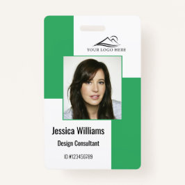 Aangepast modern bedrijfsmedewerker ID-badge groen Badge