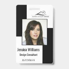 Aangepast modern bedrijfsmedewerker ID-badge zwart Badge