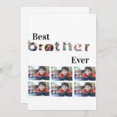 Aangepast modern beste broeder ooit 13 Fotocollage Kaart (Voorkant / Achterkant)