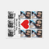 Aangepast modern beste tante op 8 Foto Collage Fleece Deken (Voorkant (Horizontaal))