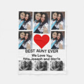 Aangepast modern beste tante op 8 Foto Collage Fleece Deken (Voorkant)