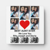 Aangepast modern beste tante op 8 Foto Collage Fotoplaat (Voorkant)
