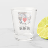 Aangepast modern beste tante op 8 Foto Collage Shot Glas (Achterkant)