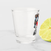 Aangepast modern beste tante op 8 Foto Collage Shot Glas (Links)