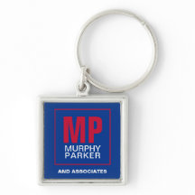 Aangepast modern blauw rood zwart-wit monogram Log