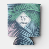 Aangepast modern bloemtropisch palmbladpatroon: blikjeskoeler (Voorkant)