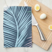 Aangepast modern bloemtropisch palmbladpatroon: theedoek (Quarter Fold)