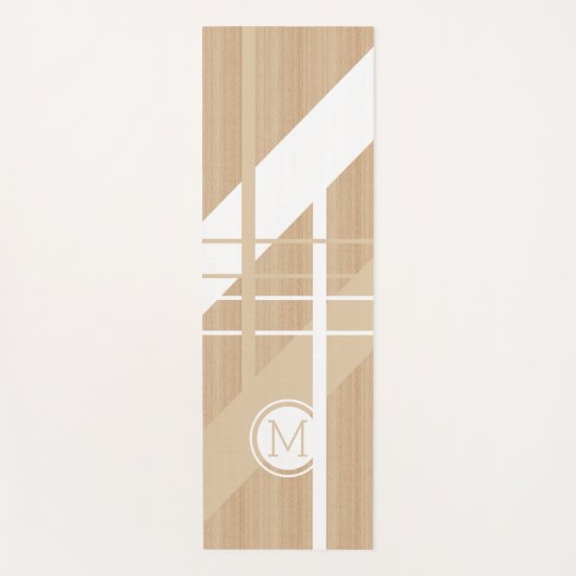 Aangepast modern blokpatroon met streepjespatroon  yogamat (Voorkant)