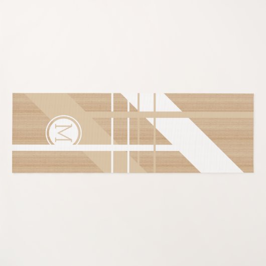 Aangepast modern blokpatroon met streepjespatroon  yogamat (Voorkant (horizontaal))