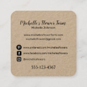 Aangepast modern Boerderij met flesvormige flessen Vierkante Visitekaartje (Achterkant)