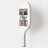 Aangepast modern bonus pa Stepdad 4 Foto Collage Pickleball Paddle (Links)