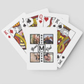 Aangepast modern bonus pa Stepdad 4 Foto Collage Pokerkaarten (Achterkant)