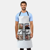 Aangepast modern bonus pa Stepdad 4 Foto Collage Schort (Gedragen)