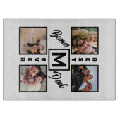 Aangepast modern bonus pa Stepdad 4 Foto Collage Snijplank (Voorkant)