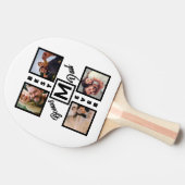 Aangepast modern bonus pa Stepdad 4 Foto Collage Tafeltennisbatje (Zijkant)
