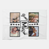 Aangepast modern bonus pa Stepdad 4 Foto Collage Theedoek (Horizontaal)