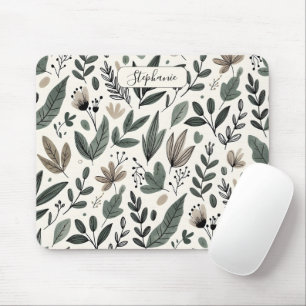 Aangepast modern botanisch kantoorpatroon muismat