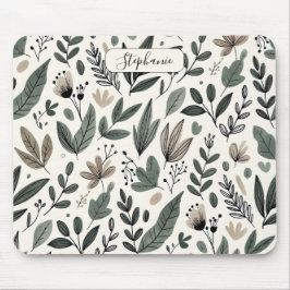 Aangepast modern botanisch kantoorpatroon muismat