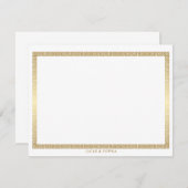 Aangepast modern chic-minimalistisch aangepast notitiekaartje (Voorkant / Achterkant)