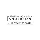 Aangepast modern "De Toekomst Mr & Mrs" retouradre Zelfinktende Stempel (Design)