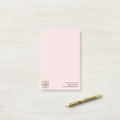 Aangepast modern eenvoudig bedrijfslogo profession post-it® notes (Op bureau)