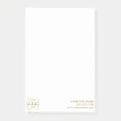 Aangepast modern eenvoudig bedrijfslogo profession post-it® notes (Voorkant)