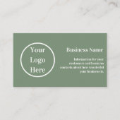 Aangepast, modern, eenvoudig, groen wit visitekaartje (Voorkant)