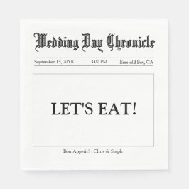 Aangepast Modern Eenvoudig Script Bruiloft Buffet  Servet