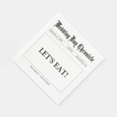 Aangepast Modern Eenvoudig Script Bruiloft Buffet Servet (Hoek)