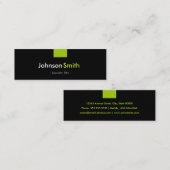 Aangepast modern - Eenvoudige groene kleur met min Mini Visitekaartje (Voorkant / Achterkant)