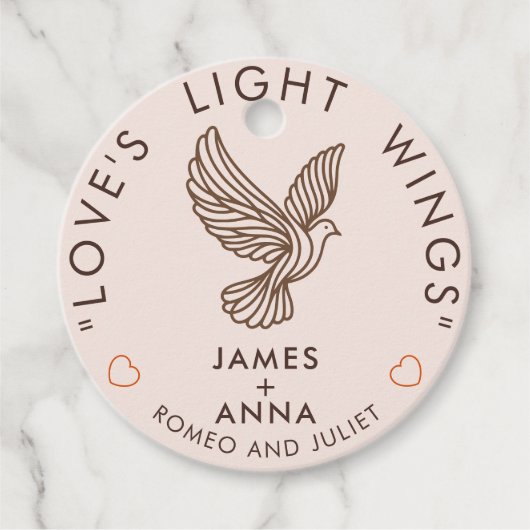 Aangepast Modern Elegaant Stijlvol Hart Citaat voo Bedankjes Labels (Voorkant)