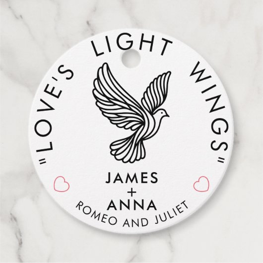 Aangepast Modern Elegaant Stijlvol Hart Citaat voo Bedankjes Labels (Voorkant)