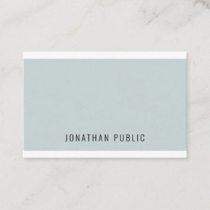 Aangepast modern Elegant Blue Green Minimalist Tre Visitekaartje
