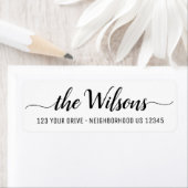 Aangepast modern elegant calligrafiekrendement etiket (Insitu)