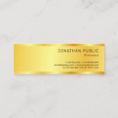 Aangepast, modern, elegant, eenvoudig design, goud mini visitekaartje (Achterkant)