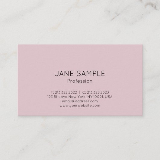 Aangepast, modern, elegant eenvoudig design visitekaartje (Voorkant)