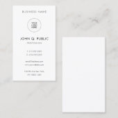 Aangepast, modern, elegant, eenvoudig, verticaal visitekaartje (Voorkant / Achterkant)