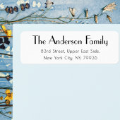 Aangepast modern, elegant eenvoudig wit retouradre etiket