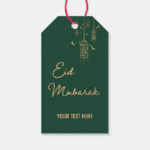 Aangepast modern Elegant Eid Mubarak Green Eid Cadeaulabel (Achterkant)