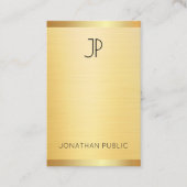 Aangepast, modern, elegant Faux Gold Professional Visitekaartje (Voorkant)