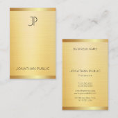 Aangepast, modern, elegant Faux Gold Professional Visitekaartje (Voorkant / Achterkant)