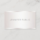 Aangepast, modern, elegant Faux Silver Professiona Visitekaartje (Voorkant)