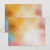 Aangepast modern elegant kleurrijk Abstract leeg Notitiekaartje (Voorkant / Achterkant)