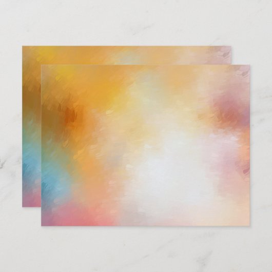 Aangepast modern elegant kleurrijk Abstract leeg Notitiekaartje (Voorkant / Achterkant)