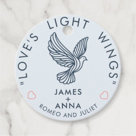 Aangepast Modern Elegant Koppel Stijlvol Hart Cita Bedankjes Labels